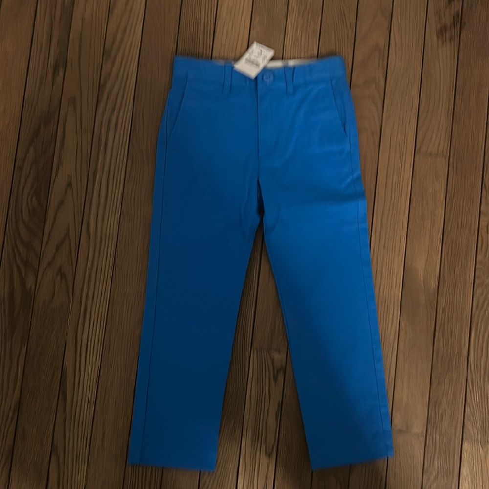 Boys crewcuts brand new khaki pants in Blue. Size 5